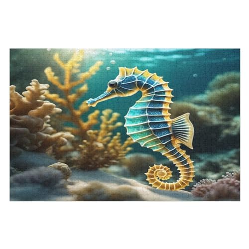Puzzles Für Erwachsene, 1000 Teile, SeaPferd, Kreative Holzpuzzles, Praktisches Spiel, Familiendekoration 75×50cm Puzzles Für Erwachsene, 1000 Teile, SeaPferd, Kreative Holzpuzzles, Praktisches Spiel, Familiendekoration 75×50cm von GGJJTT
