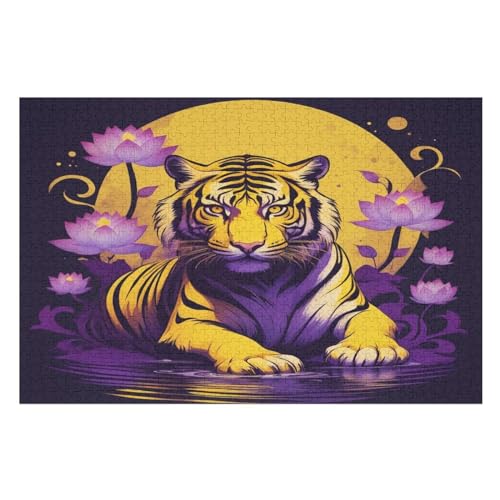 Puzzles Für Erwachsene, 1000 Teile, Tiger, Kreative Holzpuzzles, Praktisches Spiel, Familiendekoration 75×50cm Puzzles Für Erwachsene, 1000 Teile, Tiger, Kreative Holzpuzzles, Praktisches Spiel, Familiendekoration 75×50cm von GGJJTT