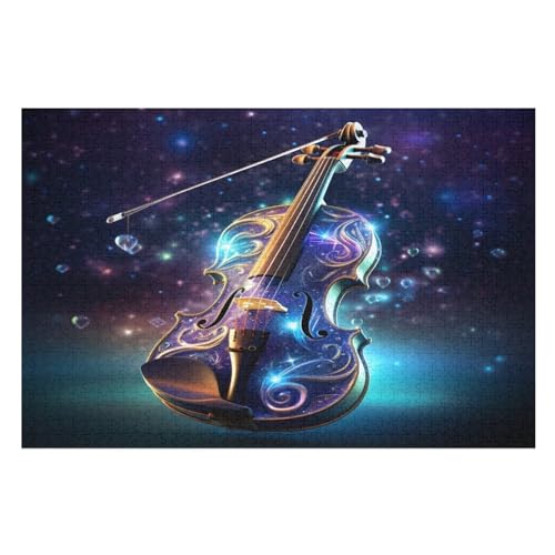 Puzzles Für Erwachsene, 1000 Teile, Violine, Kreative Holzpuzzles, Praktisches Spiel, Familiendekoration 75×50cm Puzzles Für Erwachsene, 1000 Teile, Violine, Kreative Holzpuzzles, Praktisches Spiel, Familiendekoration 75×50cm von GGJJTT