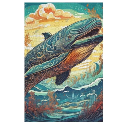 Puzzles Für Erwachsene, 1000 Teile, Wal, Kreative Holzpuzzles, Praktisches Spiel, Familiendekoration 78×53cm Puzzles Für Erwachsene, 1000 Teile, Wal, Kreative Holzpuzzles, Praktisches Spiel, Familiendekoration 78×53cm von GGJJTT
