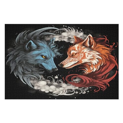 Puzzles Für Erwachsene, 1000 Teile, Wolf, Kreative Holzpuzzles, Praktisches Spiel, Familiendekoration 75×50cm Puzzles Für Erwachsene, 1000 Teile, Wolf, Kreative Holzpuzzles, Praktisches Spiel, Familiendekoration 75×50cm von GGJJTT