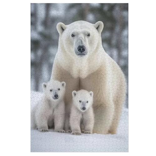 Puzzles Für Erwachsene, Eisbär, 1000-teilige Puzzles Für Erwachsene Und Kinder Ab 12 Jahren, Holzpuzzles Für Die Heimdekoration, （78×53cm） von GGJJTT