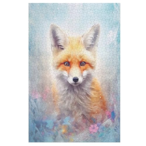 Puzzles Für Erwachsene, Fuchs, 1000-teilige Puzzles Für Erwachsene Und Kinder Ab 12 Jahren, Holzpuzzles Für Die Heimdekoration, （78×53cm） von GGJJTT