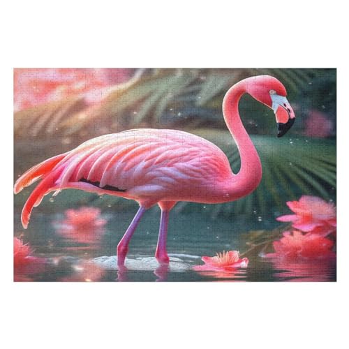 Puzzles Für Erwachsene, Puzzle Flamingotier, 1000 Teile, Puzzle Aus Holz Für Erwachsene Und Kinder Ab 12 Jahren, Lernspielzeug 75×50cm Puzzles Für Erwachsene, Puzzle Flamingotier, 1000 Teile, Puzzle Aus Holz Für Erwachsene Und Kinder Ab 12 Jahren, Lernspielzeug 75×50cm von GGJJTT