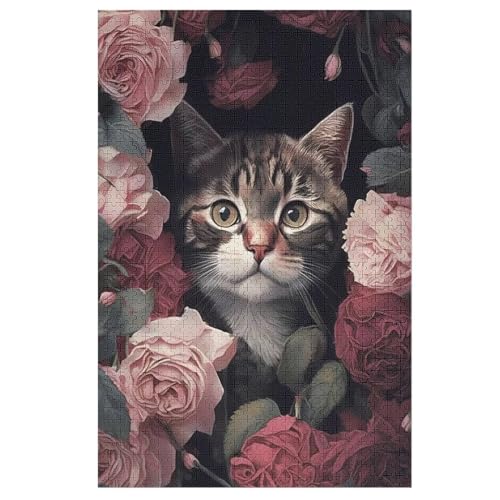 Puzzles Für Erwachsene, Puzzle Katze, 1000 Teile, Puzzle Aus Holz Für Erwachsene Und Kinder Ab 12 Jahren, Lernspielzeug 78×53cm Puzzles Für Erwachsene, Puzzle Katze, 1000 Teile, Puzzle Aus Holz Für Erwachsene Und Kinder Ab 12 Jahren, Lernspielzeug 78×53cm von GGJJTT