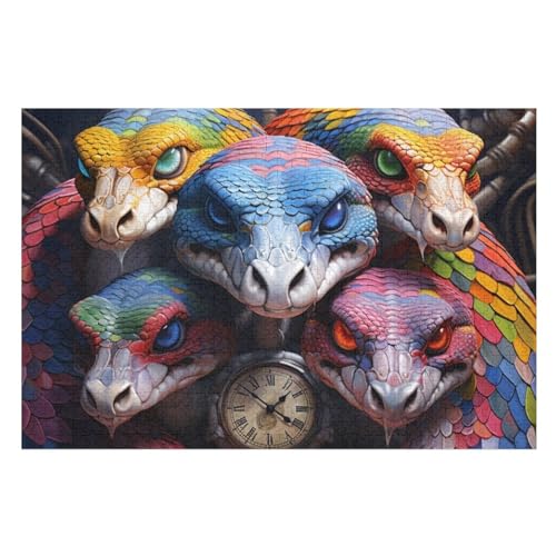Puzzles Für Erwachsene, Puzzle Schlange, 1000 Teile, Puzzle Aus Holz Für Erwachsene Und Kinder Ab 12 Jahren, Lernspielzeug 75×50cm Puzzles Für Erwachsene, Puzzle Schlange, 1000 Teile, Puzzle Aus Holz Für Erwachsene Und Kinder Ab 12 Jahren, Lernspielzeug 75×50cm von GGJJTT