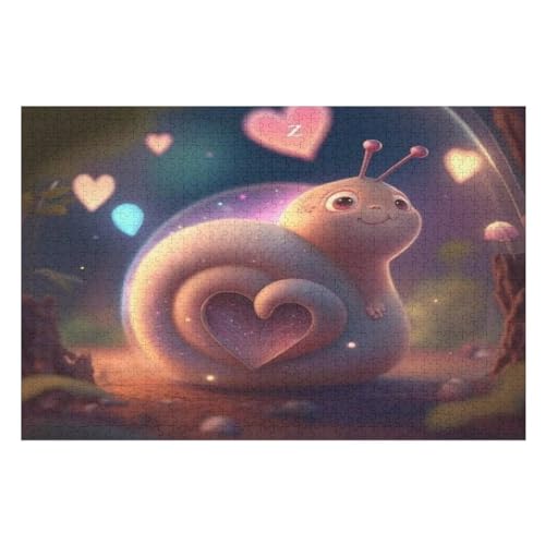 Puzzles Für Erwachsene, Puzzle Schnecken, 1000 Teile, Puzzle Aus Holz Für Erwachsene Und Kinder Ab 12 Jahren, Lernspielzeug （75×50cm） von GGJJTT