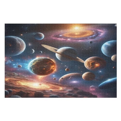 Puzzles Für Erwachsene, Puzzle Sternenhimmel, 1000 Teile, Puzzle Aus Holz Für Erwachsene Und Kinder Ab 12 Jahren, Lernspielzeug （75×50cm） von GGJJTT