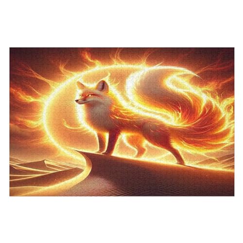 Puzzles Für Erwachsene, Puzzle Tier Fox, 1000 Teile, Puzzle Aus Holz Für Erwachsene Und Kinder Ab 12 Jahren, Lernspielzeug 75×50cm Puzzles Für Erwachsene, Puzzle Tier Fox, 1000 Teile, Puzzle Aus Holz Für Erwachsene Und Kinder Ab 12 Jahren, Lernspielzeug 75×50cm von GGJJTT