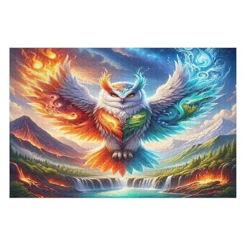 Puzzles Für Erwachsene, Tier Owl Puzzle, 1000 Teile, Kreatives Puzzle, Geistiges Spielzeug, Kinder, Montagespiele 75×50cm Puzzles Für Erwachsene, Tier Owl Puzzle, 1000 Teile, Kreatives Puzzle, Geistiges Spielzeug, Kinder, Montagespiele 75×50cm von GGJJTT