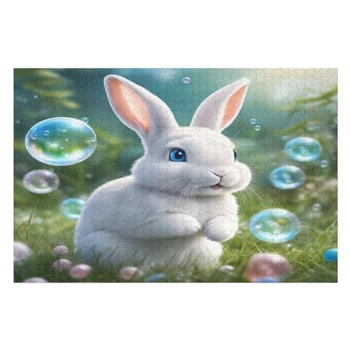 Puzzles Für Erwachsene, süßes Kaninchen Puzzle, 1000 Teile, Kreatives Puzzle, Geistiges Spielzeug, Kinder, Montagespiele 75×50cm Puzzles Für Erwachsene, süßes Kaninchen Puzzle, 1000 Teile, Kreatives Puzzle, Geistiges Spielzeug, Kinder, Montagespiele 75×50cm von GGJJTT