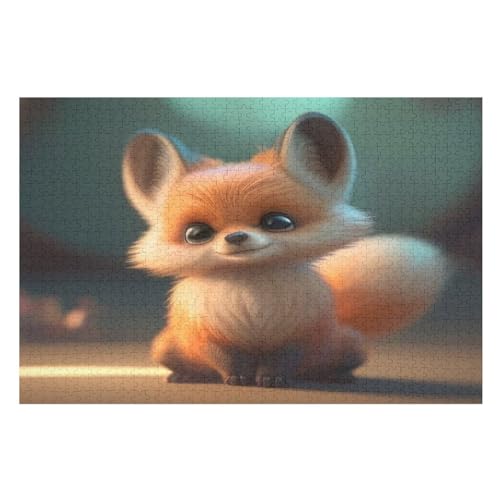 Puzzles Für Erwachsene 1000 Teiliges Fuchs Puzzles Für Erwachsene Holzbrettpuzzles Denksportaufgaben Für Erwachsene 75×50cm von GGJJTT
