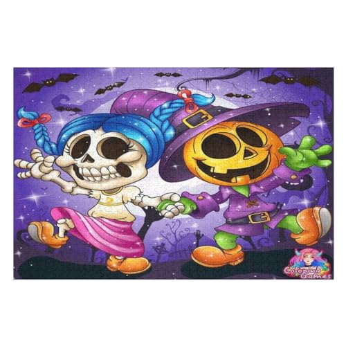 Puzzles Für Erwachsene 1000 Teiliges Halloween-Kürbis Puzzles Für Erwachsene Holzbrettpuzzles Denksportaufgaben Für Erwachsene （75×50cm） von GGJJTT
