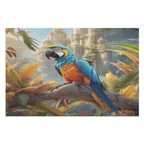 Puzzles Für Erwachsene 1000 Teiliges Papagei Puzzles Für Erwachsene Holzbrettpuzzles Denksportaufgaben Für Erwachsene 75×50cm von GGJJTT