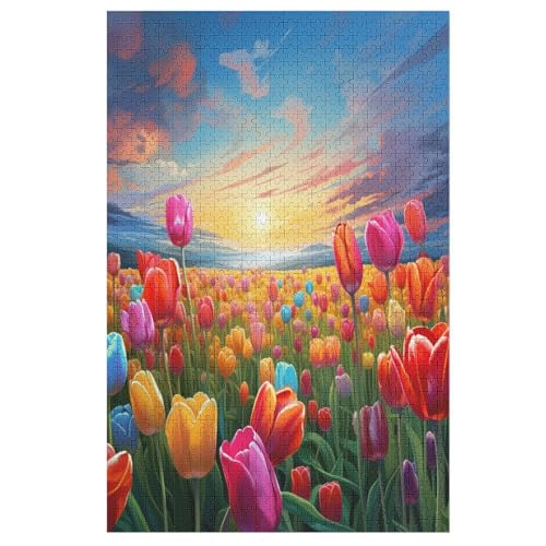 Puzzles Für Erwachsene Blume, 1000 Teile, Puzzle Aus Holz Für Erwachsene Und Kinder Ab 12 Jahren, Lernspielzeug 78×53cm von GGJJTT