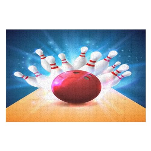 Puzzles Für Erwachsene Bowling,1000-teilige Puzzle Für Erwachsene Und Kinder Ab 12 Jahren, Holzpuzzles Für Die Heimdekoration, 75×50cm Puzzles Für Erwachsene Bowling,1000-teilige Puzzle Für Erwachsene Und Kinder Ab 12 Jahren, Holzpuzzles Für Die Heimdekoration, 75×50cm von GGJJTT