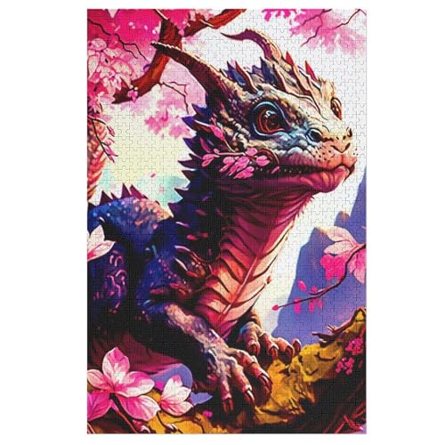 Puzzles Für Erwachsene Drache, 1000 Teile, Puzzle Aus Holz Für Erwachsene Und Kinder Ab 12 Jahren, Lernspielzeug 78×53cm von GGJJTT