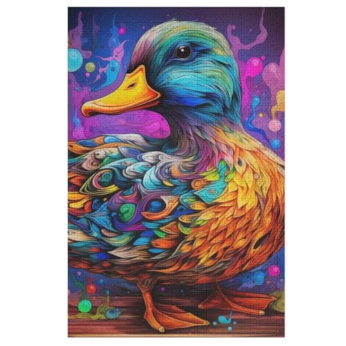 Puzzles Für Erwachsene Ente, 1000 Teile, Puzzle Aus Holz Für Erwachsene Und Kinder Ab 12 Jahren, Lernspielzeug 78×53cm von GGJJTT