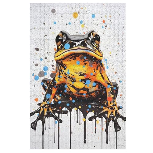 Puzzles Für Erwachsene Frosch, 1000 Teile, Puzzle Aus Holz Für Erwachsene Und Kinder Ab 12 Jahren, Lernspielzeug 78×53cm von GGJJTT