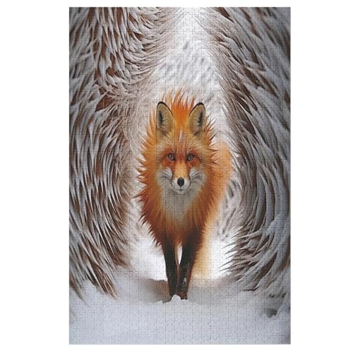 Puzzles Für Erwachsene Fuchs, 1000 Teile, Puzzle Aus Holz Für Erwachsene Und Kinder Ab 12 Jahren, Lernspielzeug 78×53cm von GGJJTT