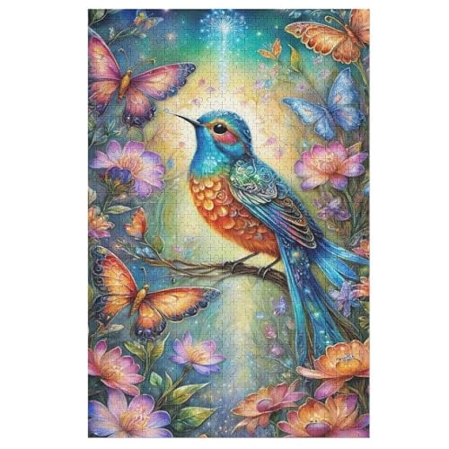 Puzzles Für Erwachsene HummingVogel, 1000 Teile, Puzzle Aus Holz Für Erwachsene Und Kinder Ab 12 Jahren, Lernspielzeug 78×53cm von GGJJTT