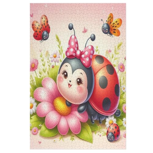 Puzzles Für Erwachsene Marienkäfer, 1000 Teile, Puzzle Aus Holz Für Erwachsene Und Kinder Ab 12 Jahren, Lernspielzeug 78×53cm von GGJJTT