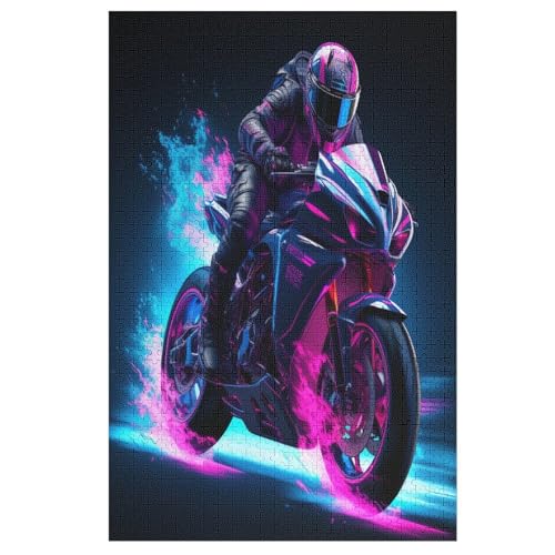 Puzzles Für Erwachsene Motorrad, 1000 Teile, Puzzle Aus Holz Für Erwachsene Und Kinder Ab 12 Jahren, Lernspielzeug 78×53cm von GGJJTT