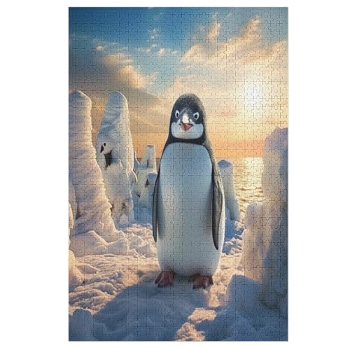 Puzzles Für Erwachsene Pinguins, 1000 Teile, Puzzle Aus Holz Für Erwachsene Und Kinder Ab 12 Jahren, Lernspielzeug 78×53cm von GGJJTT
