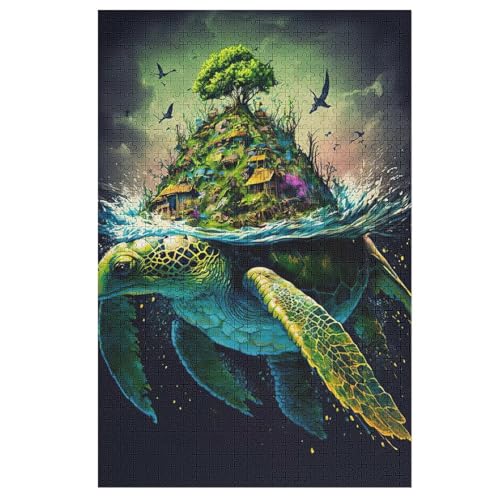 Puzzles Für Erwachsene Schildkröte, 1000 Teile, Puzzle Aus Holz Für Erwachsene Und Kinder Ab 12 Jahren, Lernspielzeug 78×53cm von GGJJTT