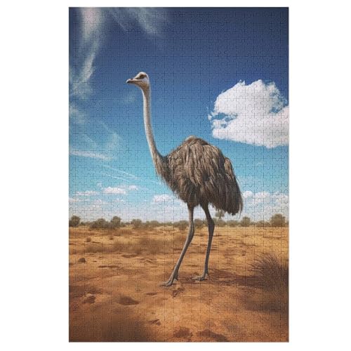 Puzzles Für Erwachsene Strauß, 1000 Teile, Puzzle Aus Holz Für Erwachsene Und Kinder Ab 12 Jahren, Lernspielzeug 78×53cm von GGJJTT