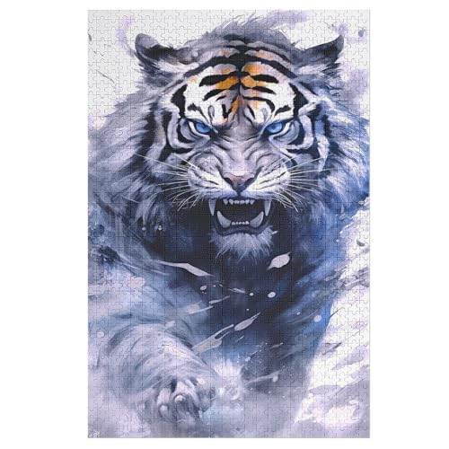Puzzles Für Erwachsene Tiger, 1000 Teile, Puzzle Aus Holz Für Erwachsene Und Kinder Ab 12 Jahren, Lernspielzeug 78×53cm von GGJJTT