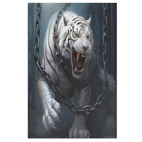 Puzzles Für Erwachsene Tiger, 1000 Teile, Puzzle Aus Holz Für Erwachsene Und Kinder Ab 12 Jahren, Lernspielzeug 78×53cm von GGJJTT