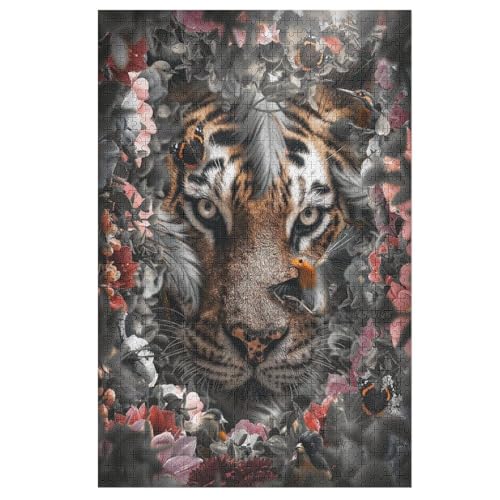 Puzzles Für Erwachsene Tiger, 1000 Teile, Puzzle Aus Holz Für Erwachsene Und Kinder Ab 12 Jahren, Lernspielzeug 78×53cm Puzzles Für Erwachsene Tiger, 1000 Teile, Puzzle Aus Holz Für Erwachsene Und Kinder Ab 12 Jahren, Lernspielzeug 78×53cm von GGJJTT