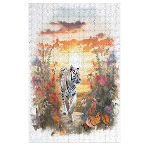 Puzzles Für Erwachsene Tiger, 1000 Teile, Puzzle Aus Holz Für Erwachsene Und Kinder Ab 12 Jahren, Lernspielzeug 78×53cm Puzzles Für Erwachsene Tiger, 1000 Teile, Puzzle Aus Holz Für Erwachsene Und Kinder Ab 12 Jahren, Lernspielzeug 78×53cm von GGJJTT