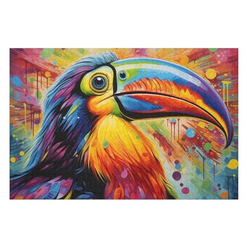 Puzzles Für Erwachsene Tukane,1000-teilige Puzzle Für Erwachsene Und Kinder Ab 12 Jahren, Holzpuzzles Für Die Heimdekoration, 75×50cm von GGJJTT