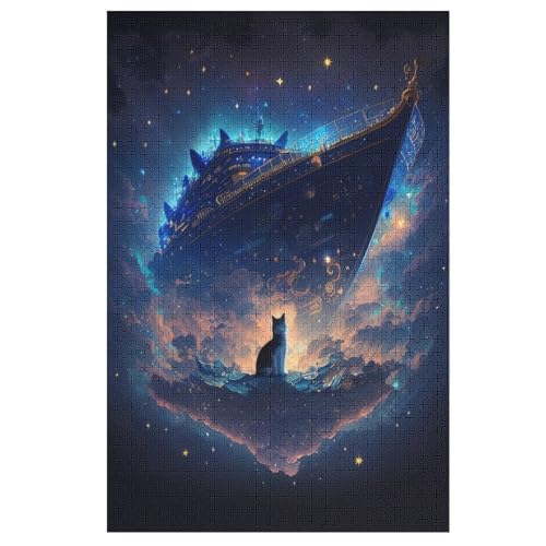 Puzzles Für Erwachsene Weltbesitzer Katze, 1000 Teile, Puzzle Aus Holz Für Erwachsene Und Kinder Ab 12 Jahren, Lernspielzeug 78×53cm Puzzles Für Erwachsene Weltbesitzer Katze, 1000 Teile, Puzzle Aus Holz Für Erwachsene Und Kinder Ab 12 Jahren, Lernspielzeug 78×53cm von GGJJTT