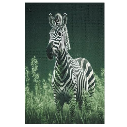 Puzzles Für Erwachsene Zebra, 1000 Teile, Puzzle Aus Holz Für Erwachsene Und Kinder Ab 12 Jahren, Lernspielzeug 78×53cm von GGJJTT