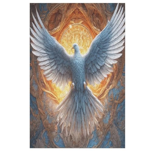 Puzzles Für Erwachsene süßer Vogel, 1000 Teile, Puzzle Aus Holz Für Erwachsene Und Kinder Ab 12 Jahren, Lernspielzeug 78×53cm von GGJJTT