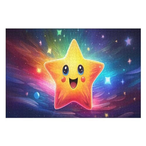 Rainbow Sterns Puzzles 1000 Teile Erwachsener Kniffel Spaß Für Die Ganze Familie, Holzpuzzle Kinder Erwachsene, Impossible Puzzle Schwer 75×50cm Rainbow Sterns Puzzles 1000 Teile Erwachsener Kniffel Spaß Für Die Ganze Familie, Holzpuzzle Kinder Erwachsene, Impossible Puzzle Schwer 75×50cm von GGJJTT