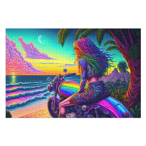 Rebel Ride by The Ozean 1000Teile Puzzles Für Erwachsene Holzpuzzle Familienpuzzlespiel Stressabbau-Puzzle Für Erwachsene Kinder Ab 12 Jahren 75×50cm Rebel Ride by The Ozean 1000Teile Puzzles Für Erwachsene Holzpuzzle Familienpuzzlespiel Stressabbau-Puzzle Für Erwachsene Kinder Ab 12 Jahren 75×50cm von GGJJTT