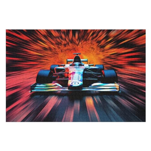 Rennen Holzpuzzle 1000 Stück Puzzles Für Erwachsene Teenager Stress Abbauen Familien-Puzzlespiel Poster 1000-teiliges Puzzle Kinder Lernspiel Spielzeug Geschenk （75×50cm） von GGJJTT