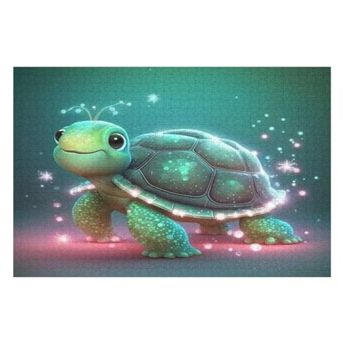 Schildkröte Puzzles 1000 Teile Erwachsener Kniffel Spaß Für Die Ganze Familie - 1000 Puzzleteilige Motive, Holzpuzzle Kinder Erwachsene, Impossible Puzzle Schwer （75×50cm） von GGJJTT
