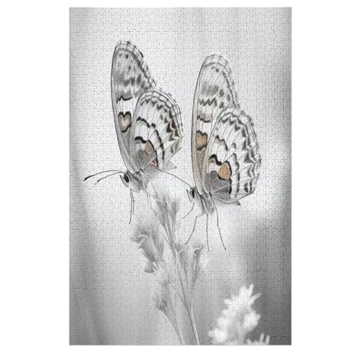 Schmetterling Puzzle 1000 Teile, Holzpuzzle Herausforderndes Geschicklichkeitsspiel Für Kinder Erwachsenenpuzzle Ab 12 Jahren （78×53cm） von GGJJTT