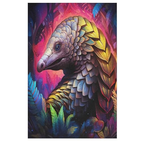 Schuppentier Puzzle Für Erwachsene 1000 Teile Premium 100% Recyceltes Brett Zum Lernen, Lernspielzeug, Familienspiele Kinder Holzpuzzle （78×53cm） von GGJJTT