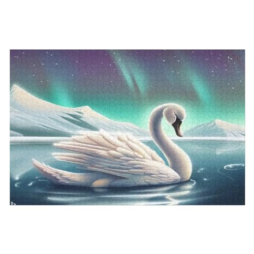Schwan Puzzle 1000 Teile, Holzpuzzle Herausforderndes Geschicklichkeitsspiel Für Die Ganze Familie, Kinder Erwachsenenpuzzle Ab 12 Jahren 75×50cm Schwan Puzzle 1000 Teile, Holzpuzzle Herausforderndes Geschicklichkeitsspiel Für Die Ganze Familie, Kinder Erwachsenenpuzzle Ab 12 Jahren 75×50cm von GGJJTT