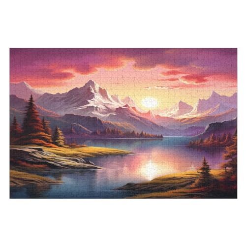 Seen und schneebedeckte Berge Puzzles Für Erwachsene,1000teiliges Holzpuzzle, Geeignet Für Kinder Ab 12 Jahren,Die Pädagogische Puzzle Lernen 75×50cm Seen und schneebedeckte Berge Puzzles Für Erwachsene,1000teiliges Holzpuzzle, Geeignet Für Kinder Ab 12 Jahren,Die Pädagogische Puzzle Lernen 75×50cm von GGJJTT