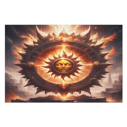 Sonne Puzzles Für Erwachsene, 1000-teiliges Holzpuzzle, Geeignet Für Kinder Ab 12 Jahren, Die Pädagogische Puzzle Lernen 75×50cm Sonne Puzzles Für Erwachsene, 1000-teiliges Holzpuzzle, Geeignet Für Kinder Ab 12 Jahren, Die Pädagogische Puzzle Lernen 75×50cm von GGJJTT