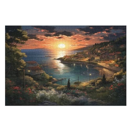 Sonnenuntergang über dem Hafen Holzpuzzle Erwachsene - 1000 Teiliges Jigsaw Knobelspiel - Puzzle Für Erwachsene & Kinder - 75×50cm Sonnenuntergang über dem Hafen Holzpuzzle Erwachsene - 1000 Teiliges Jigsaw Knobelspiel - Puzzle Für Erwachsene & Kinder - 75×50cm von GGJJTT