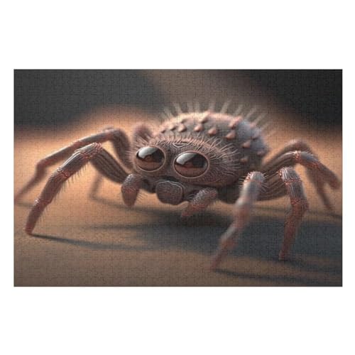 Spinne Puzzles 1000 Teile Erwachsener Kniffel Spaß Für Die Ganze Familie - 1000 Puzzleteilige Motive, Holzpuzzle Kinder Erwachsene, Impossible Puzzle Schwer （75×50cm） von GGJJTT