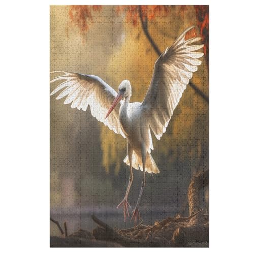 Storch Holzpuzzle 1000 Teile Klassische Puzzles Erwachsene Kinder Puzzle DIY Kit Holzspielzeug Einzigartiges Geschenk 78×53cm Storch Holzpuzzle 1000 Teile Klassische Puzzles Erwachsene Kinder Puzzle DIY Kit Holzspielzeug Einzigartiges Geschenk 78×53cm von GGJJTT
